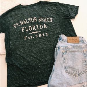 Vintage Florida Walton Beach Grey T-shirt
